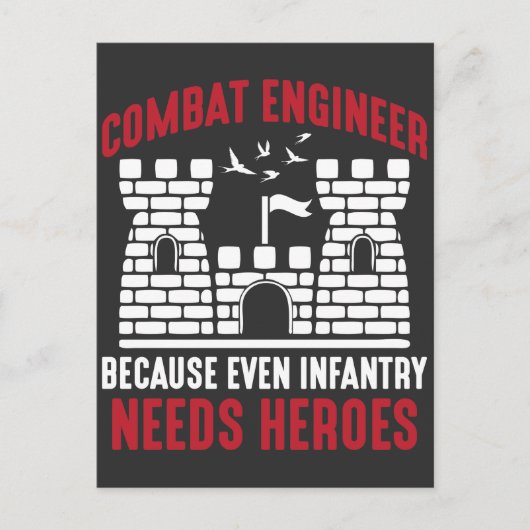 Combat Engineer Hero Army Engineering Infanterie Briefkaart (Voorkant)