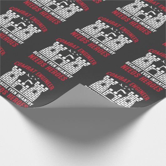 Combat Engineer Hero Army Engineering Infanterie Cadeaupapier (Hoek)