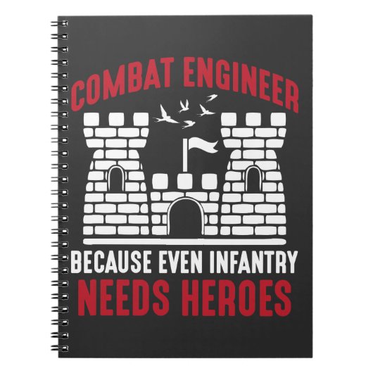 Combat Engineer Hero Army Engineering Infanterie Notitieboek (Voorkant)