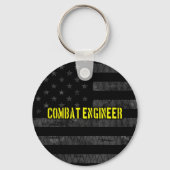 Combat Engineer Subduded American Flag Sleutelhanger (Voorkant)