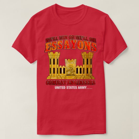 Combat Engineers Essayons T-shirt (Design voorkant)