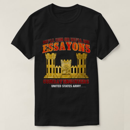 Combat Engineers Essayons T-Shirt (Design voorkant)