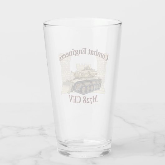 Combat Engineers M728 CEV Pint Glas (Achterkant)