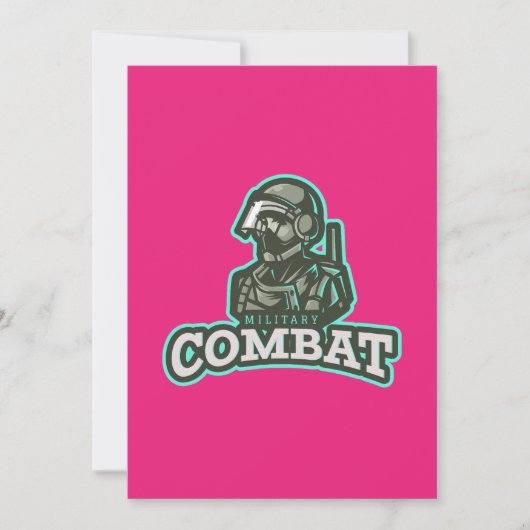 Combat Esports Emblem | Digital Warrior Logo Kaart (Voorkant)