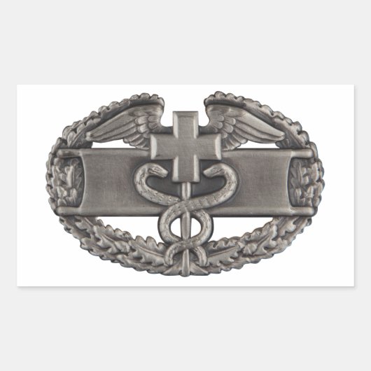 Combat Field Medical Badge (CFMB) Rechthoekige Sticker (Voorkant)