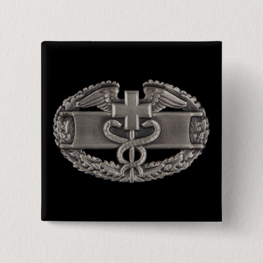 Combat Field Medical Badge (CFMB) Vierkante Button 5,1 Cm (Voorkant)