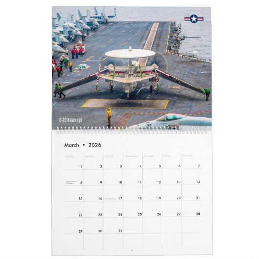 COMBAT HAWKEYE - US Naval E-2 Hawkeye Kalender (Mar 2026)