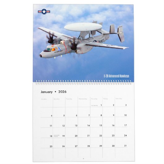 COMBAT HAWKEYE - US Naval E-2 Hawkeye Kalender (Jan 2026)