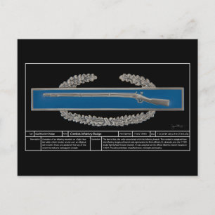 Combat Infanteriebadge Technical Briefkaart