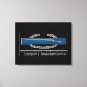 Combat Infanteriebadge Technical Canvas Afdruk