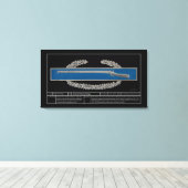 Combat Infanteriebadge Technical Canvas Afdruk (Insitu (Houten vloer))