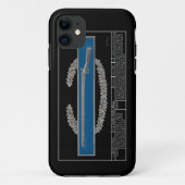 Combat Infanteriebadge Technical Case-Mate iPhone Case (Achterkant)