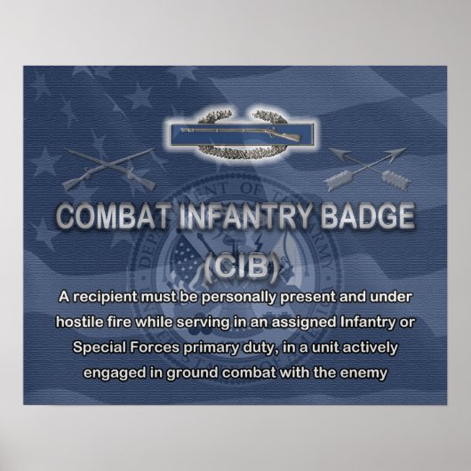 Combat Infantry Badge (CIB) Poster (Voorkant)