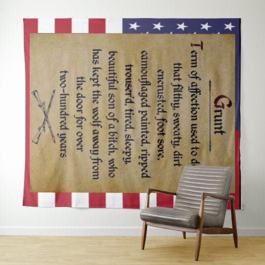 COMBAT INFANTRYMAN alias "GRUNT" Wandkleed (In Situ (horizontaal))