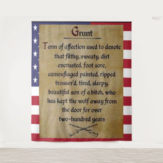 COMBAT INFANTRYMAN alias "GRUNT" Wandkleed (Voorkant)