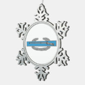 Combat Infantryman Badge CIB Army Veteran Tin Sneeuwvlok Ornament (Rechts)