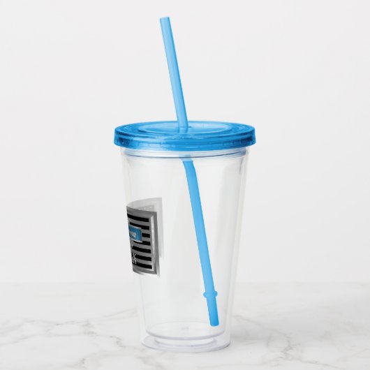 Combat Infantryman Badge Veteran op Amerikaanse vl Acryl Drinkbeker (Links)