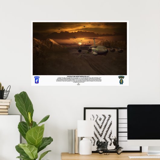 Combat Jump Operation Northern Delay Poster (Thuiskantoor)