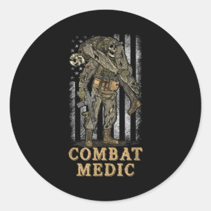 Combat Medic 68w Veteranen Dokter Ronde Sticker