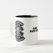 Combat Medic - Spartan Patch Tweekleurige Koffiemok (Voorkant links)