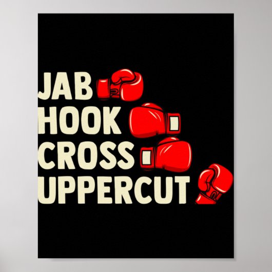 Combat over gemengde huwelijken - Jab Hook Cross U Poster (Voorkant)