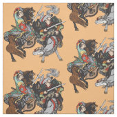 Combat over Japanse samurai-strijders Fabric Stof (Swatch)