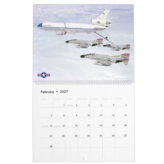 COMBAT PHANTOM - AMERIKAANSE MILITAIRE F-4 PHANTOM KALENDER (Feb 2027)