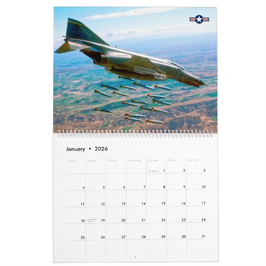COMBAT PHANTOM - AMERIKAANSE MILITAIRE F-4 PHANTOM KALENDER (Jan 2026)