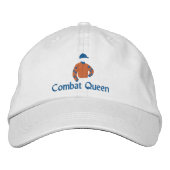 "Combat Queen"-racepartnerschap — pet-ontwerp Geborduurde Pet (Voorkant)