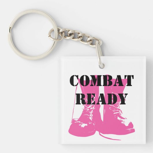 Combat Ready Pink Militaire Boots Sleutelhanger (voorkant)