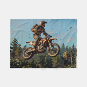 Combat Rescue Mission - Motorcross Rider Fleece Deken