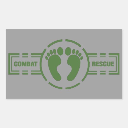 Combat Rescue Roundel Sticker | Groene voeten (Voorkant)