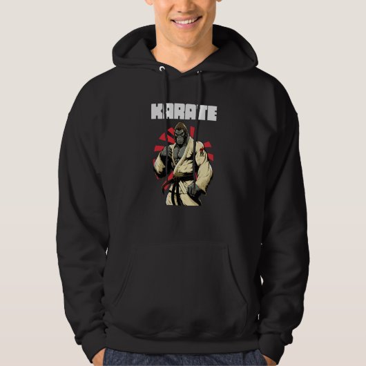 Combat Sports Karate Gorilla Hoodie (Voorkant)