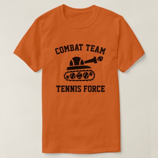 Combat team tennis force tank t shirt speler (Design voorkant)
