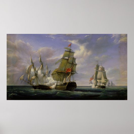 Combat tussen het Franse "La Canonniere" Poster (Voorkant)