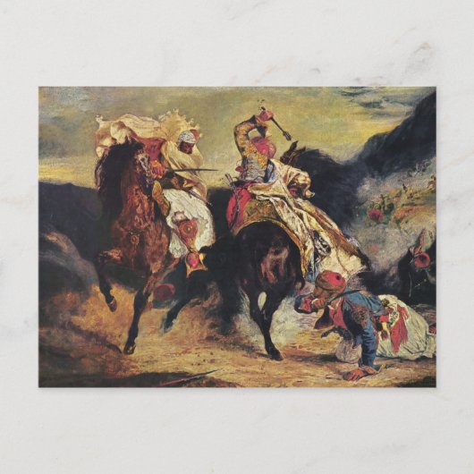 Combat van de Giaour en de Pasha Briefkaart (Voorkant)