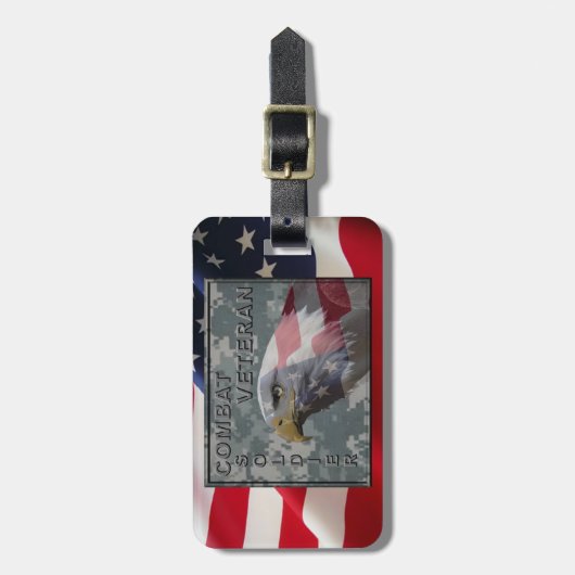 Combat Veteran Bagagelabel (Voorkant verticaal)