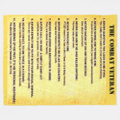 COMBAT VETERAN FLEECE DEKEN (Voorkant (Horizontaal))