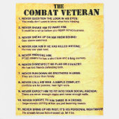 COMBAT VETERAN FLEECE DEKEN (Voorkant)