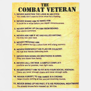 COMBAT VETERAN FLEECE DEKEN