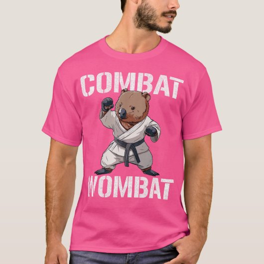 Combat Wombat Aussie Australian Wombat T-shirt (Voorkant)