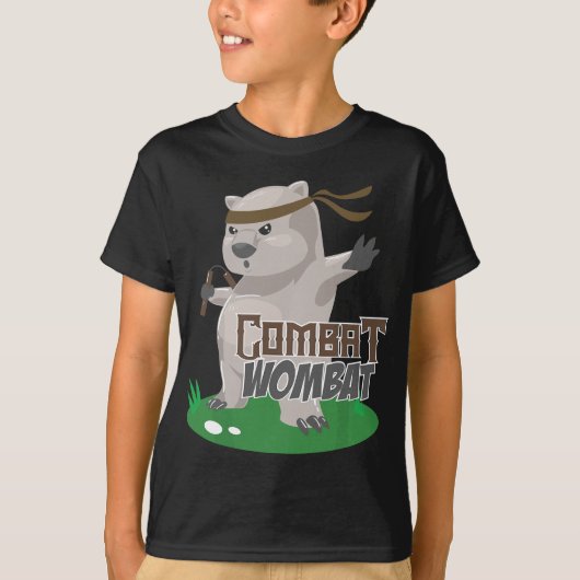 Combat Wombat - Grappige Karate Wombat Martial Art T-shirt (Voorkant)