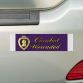 Combat Wond Veteran Militair Paars Heart Bumpersticker (Op auto)