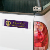Combat Wond Veteran Militair Paars Heart Bumpersticker (Op Truck)