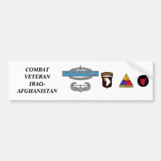 CombatInfBadge2Awd, aab, 1ad, 1mkl, 34ID, COMBA... Bumpersticker