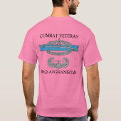 CombatInfBadge2Awd, aab, COMBAT VETERAN, IRAK-A.. T-shirt (Achterkant)