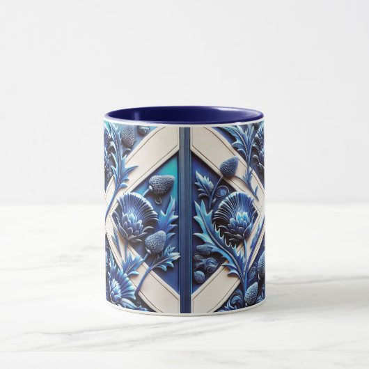 Combinatie Mok met Scottish Thistles Design (Midden)