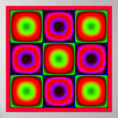 Combinatie van flikkerende kleuren poster (Voorkant)