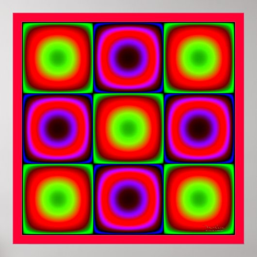Combinatie van flikkerende kleuren poster (Voorkant)