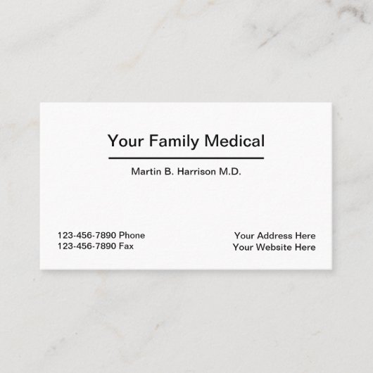 Combinatie van medische Kantoor Visitekaartje (Voorkant)